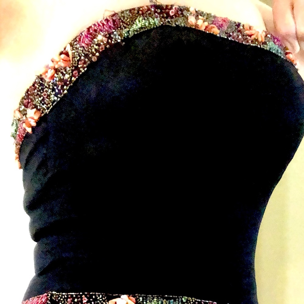 Long strapless dress